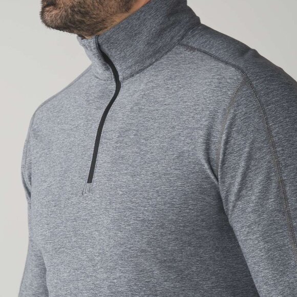 Lululemon Surge Warm 1/2 Zip *Silver Heathered Dark Slate Size M / L - Picture 2 of 14